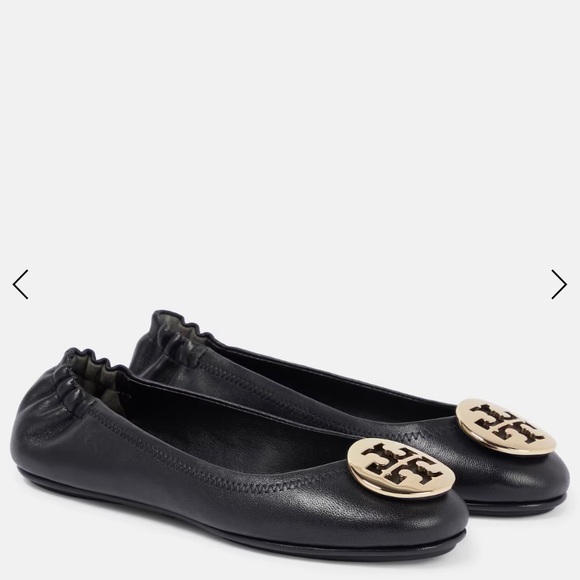Tory Burch Shoes - Tory Burch black Minnie leather ballet flats. Size 8